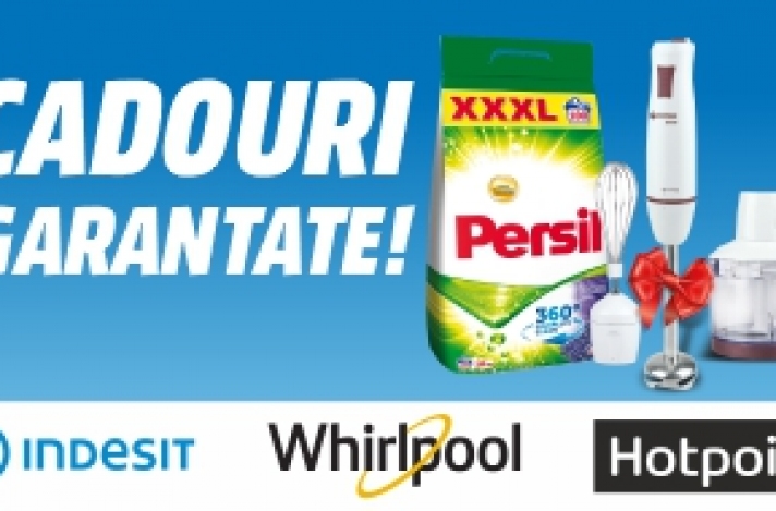 Cadou garantat la procurarea frigider sau mașina de spălat rufe Indesit, Hotpoint-Ariston, Whirpool  