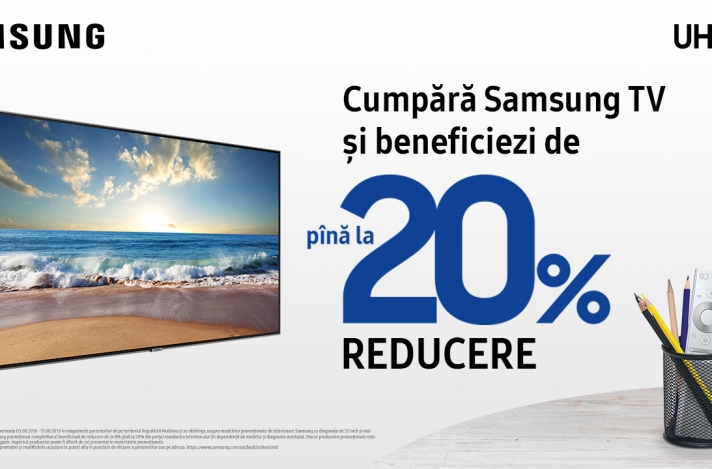Reducere la televizoarelore Samsung UHD pînă la 20%!