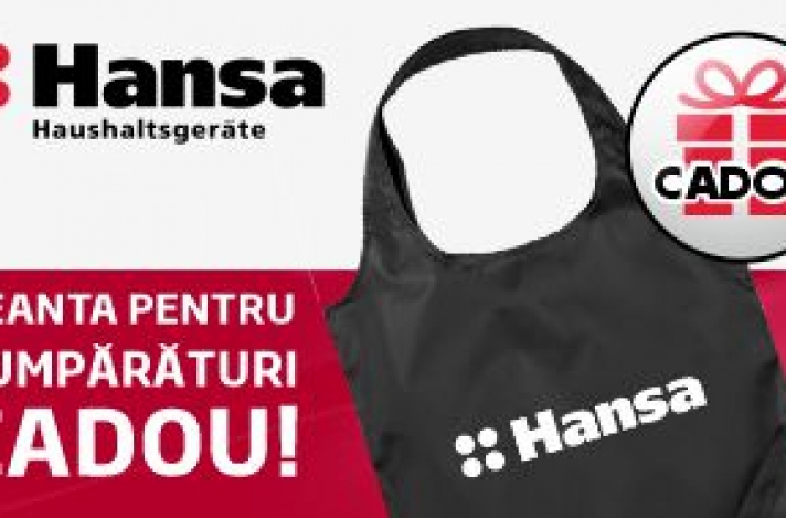 Geanta pentru cumpărături cadou la procurarea tehnicii HANSA!