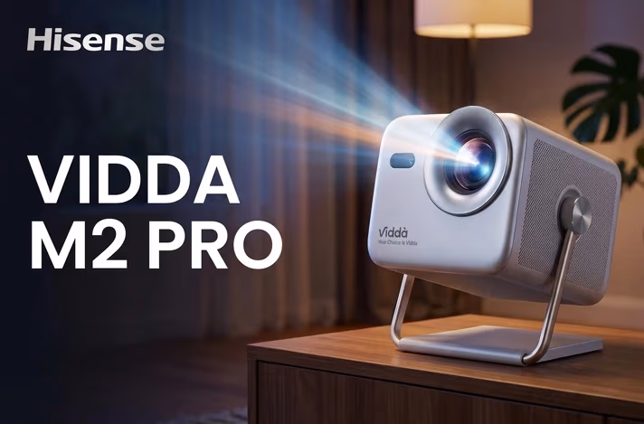 A fost lansat proiectorul 4K Hisense Vidda M2 Pro cu suport rotativ la 360°