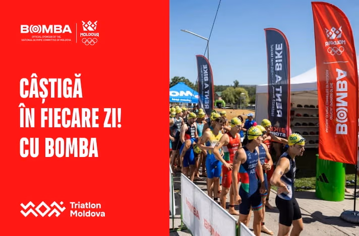 BOMBA la Campionatul Moldovei de Triatlon 2026: împreună spre noi victorii!