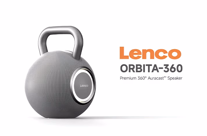 O „halteră” muzicală de 120 W: Lenco lansează boxa robustă Orbita-360 cu suport Auracast