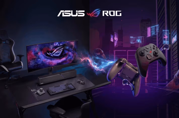 Noutățile ASUS ROG: gamepad cu stick-uri TMR interschimbabile și soundbar cu microfon AI