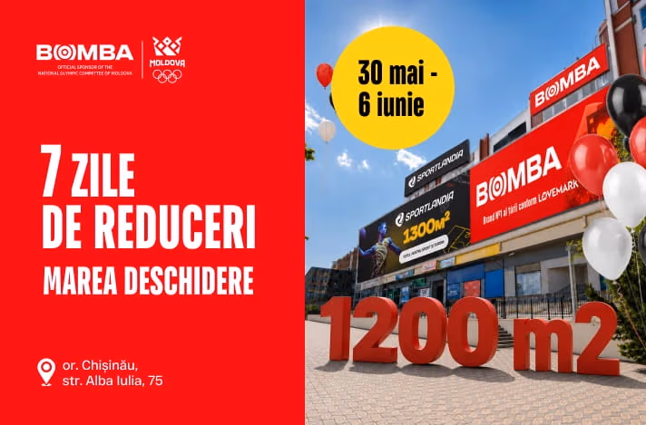 Deschiderea magazinului BOMBA renovat de la Buiucani, în centrul comercial „Alfa Mall”
