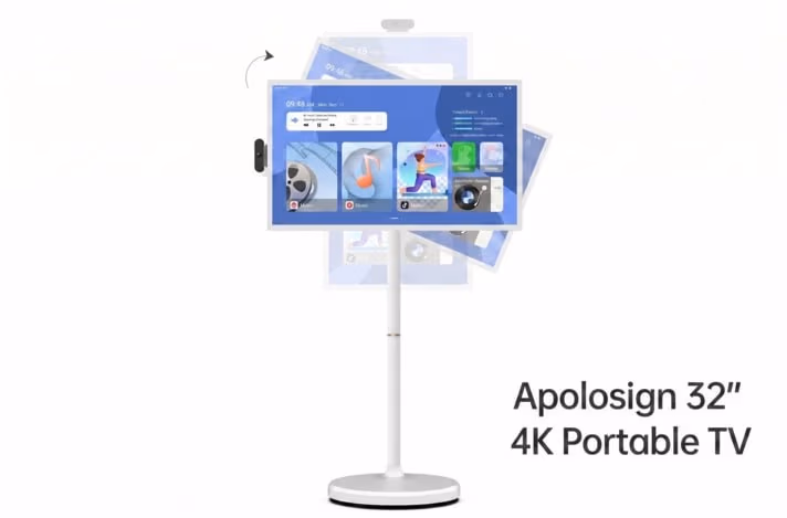 ApoloSign a lansat un ecran smart portabil de 32 de inci pe roți: tabletă și televizor într-un singur dispozitiv