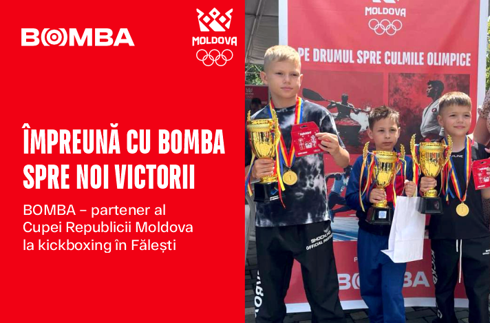 BOMBA – partener al Cupei Republicii Moldova la kickboxing în Fălești