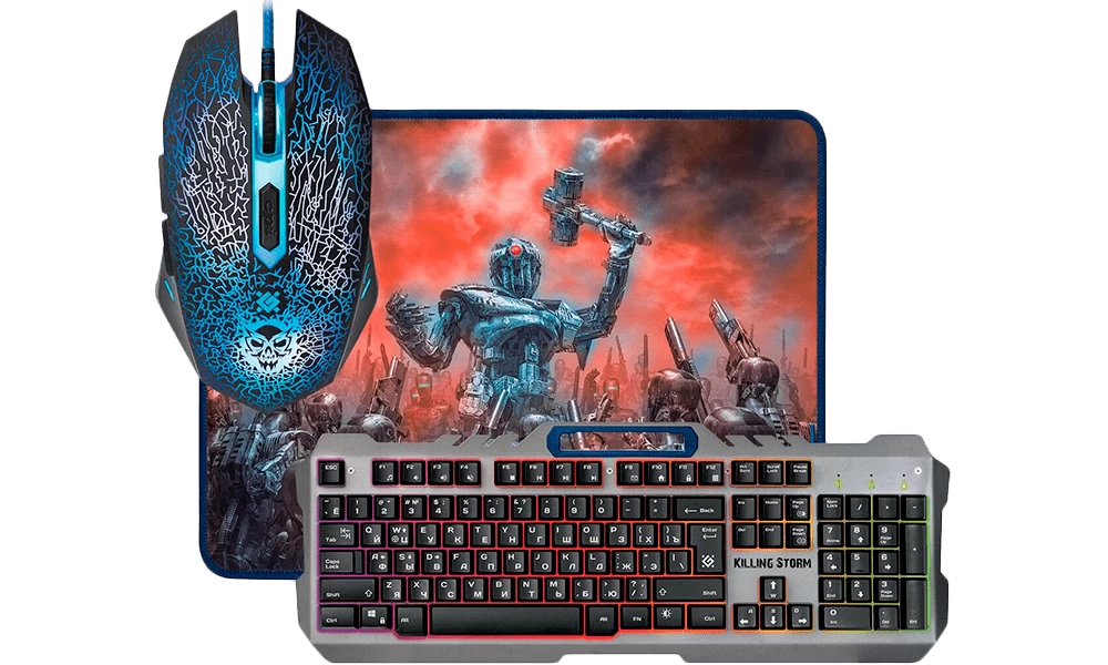 Tastatura + mouse cu fir Defender Killing Storm block specification img 7