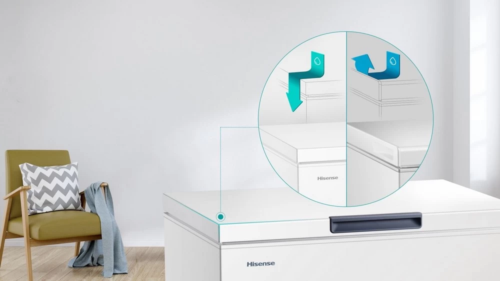 Морозильный ларь Hisense FT237D4BW21, 182 л, 84.2 см, E, Белый  block specification img 8