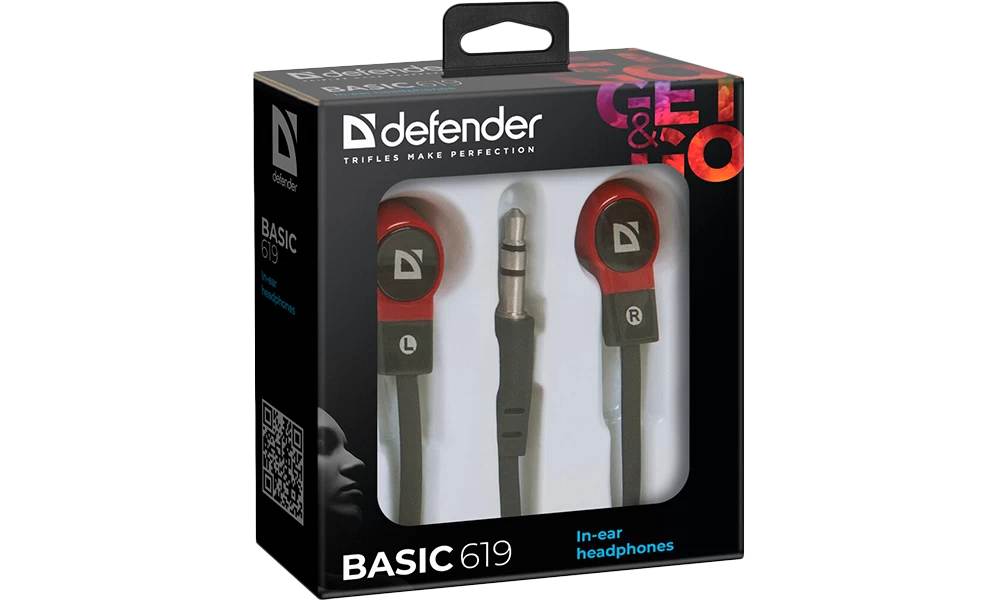 Наушники проводные Defender Basic 619 block specification img 3