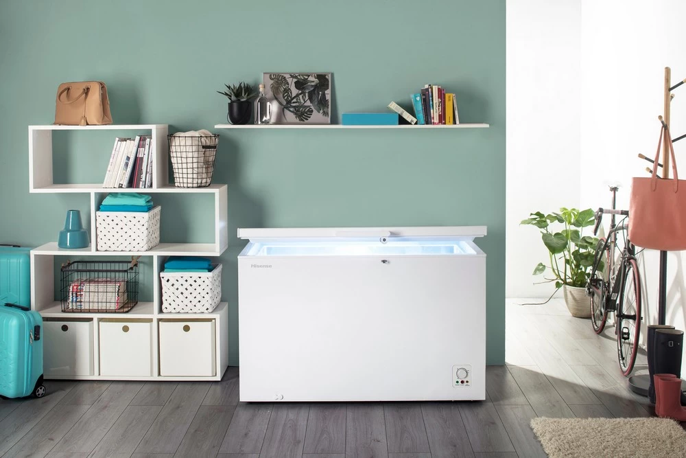 Морозильный ларь Hisense FT237D4BW21, 182 л, 84.2 см, E, Белый  block specification img 1