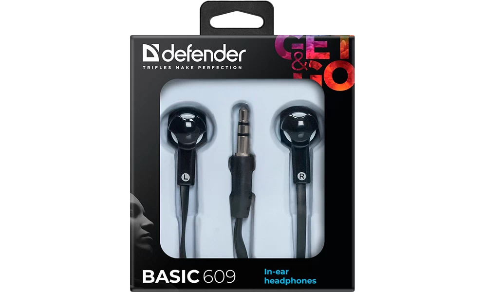 Наушники проводные Defender Basic 609 block specification img 2