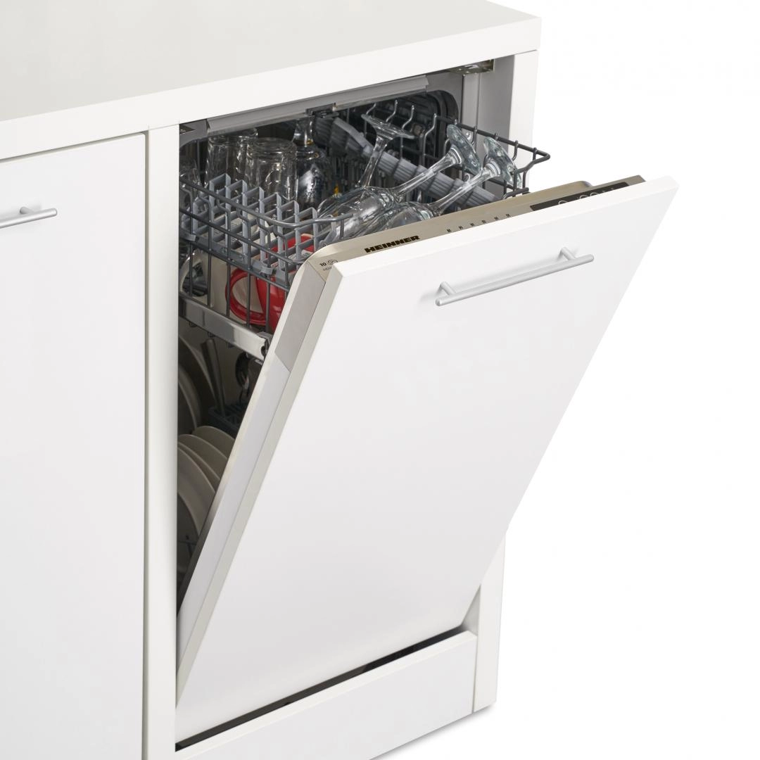 Посудомоечная машина встраиваемая Heinner HDWBI4506IE++, 10 комплектов, 6программы, 45 см, A++, Белый