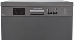 Посудомоечная машина  Heinner HDWFS6006DGE++, 12 комплектов, 6программы, 59.8 см, E, Серебристый