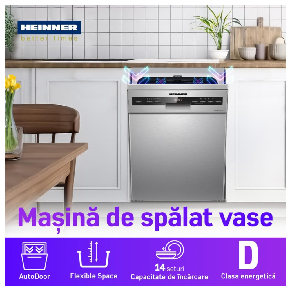 Masina de spalat vase Heinner HDW-FSM60714AXD++ photo 4