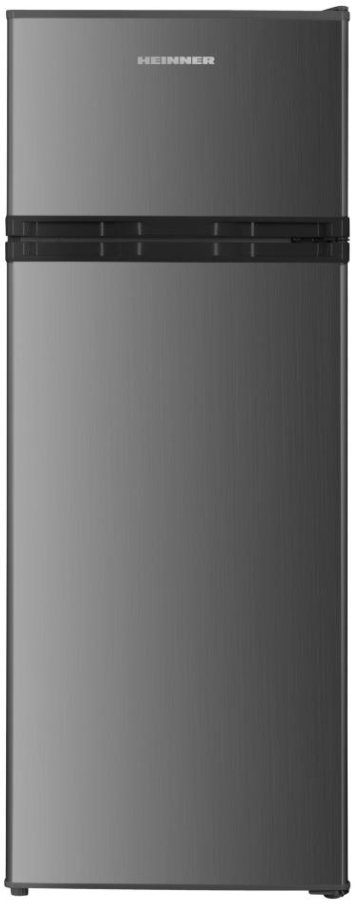 Frigider cu doua usi Heinner HFH2206XE++ / 206 l / 143 cm / E / Gri photo 1