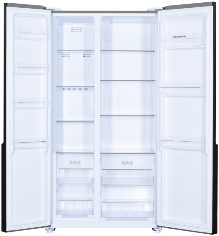 Frigider Side-by-Side Heinner HSBSHM442NFGBKE++ / 442 l / 177 cm / E / Negru photo 2