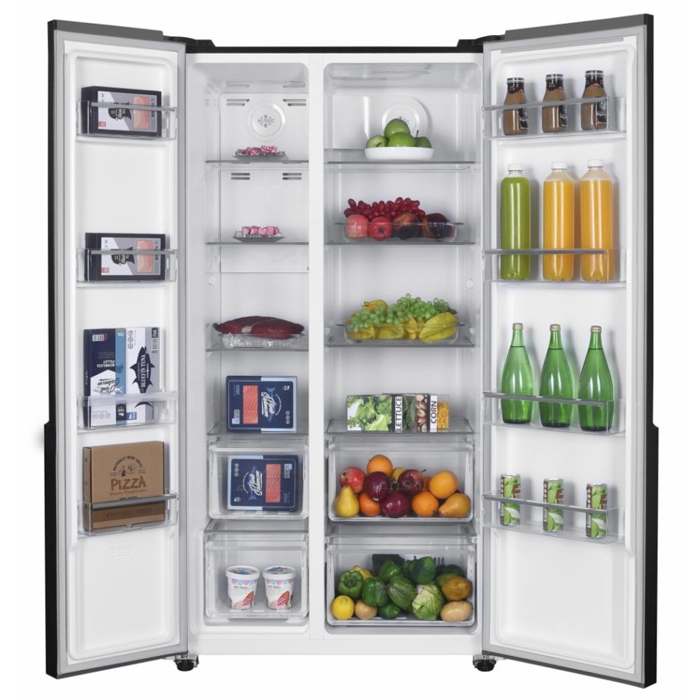 Frigider Side-by-Side Heinner HSBS-HM532NFGBKE++ / 532 l / 177 cm / E / Negru photo 2