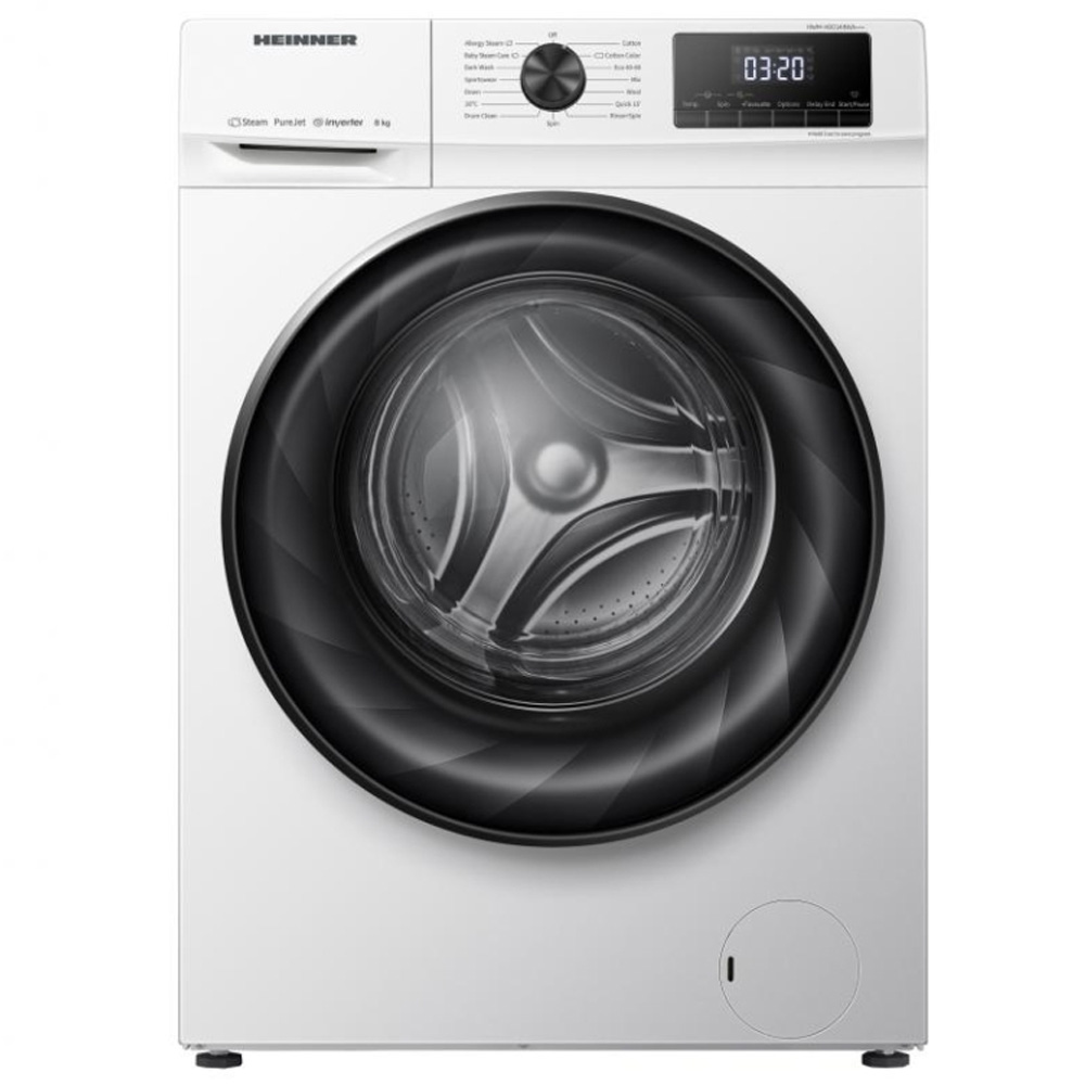 Masina de spalat Heinner HWMH8014INVA+++ 8 kg / 1400 rot/min / A / Alb photo 1