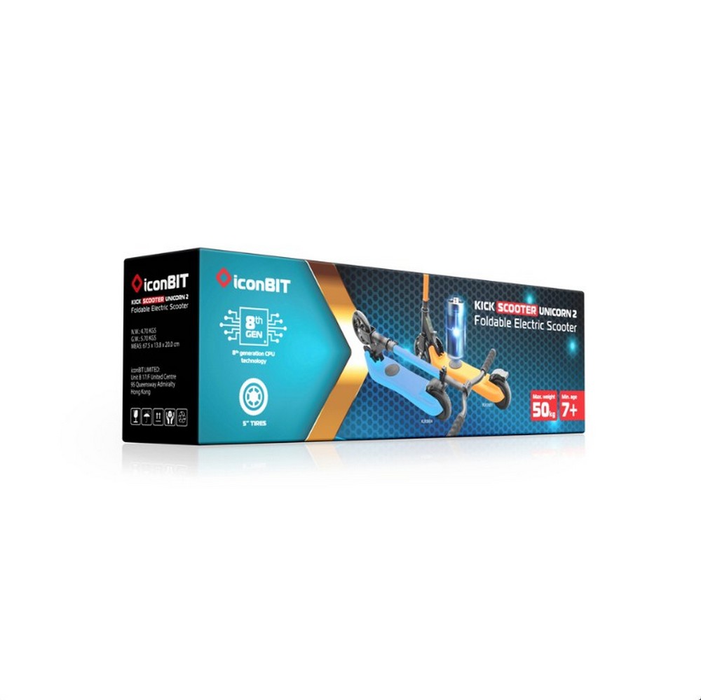 Trotineta electrica iconBIT UNICORN2-B 44 W / km / km/h / Albastru photo 2