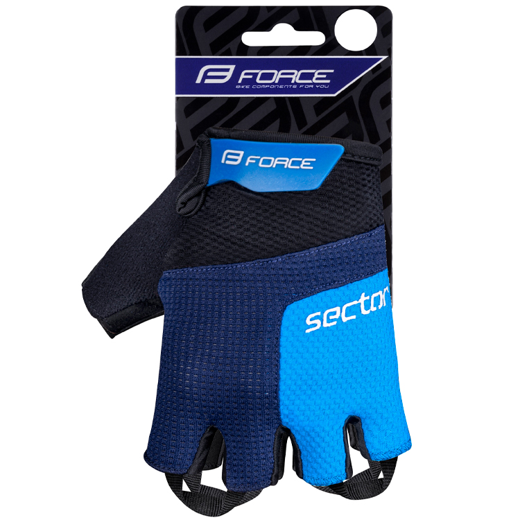 Manusi pentru bicicleta Force SECTOR gel Negru-albastru 9052560-S photo 2