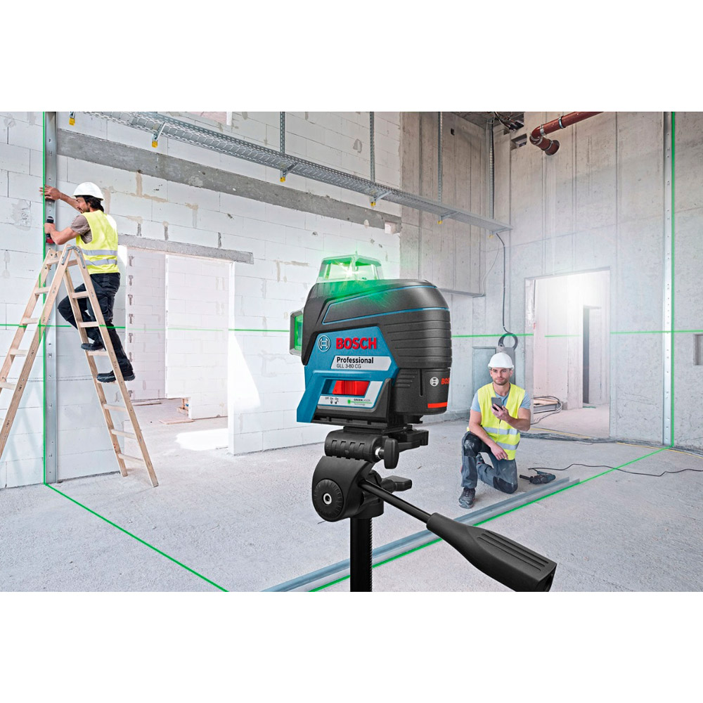 Лазерный линейный нивелир Bosch GLL 3-80 CG suport BM1, 0601063T00 photo 4