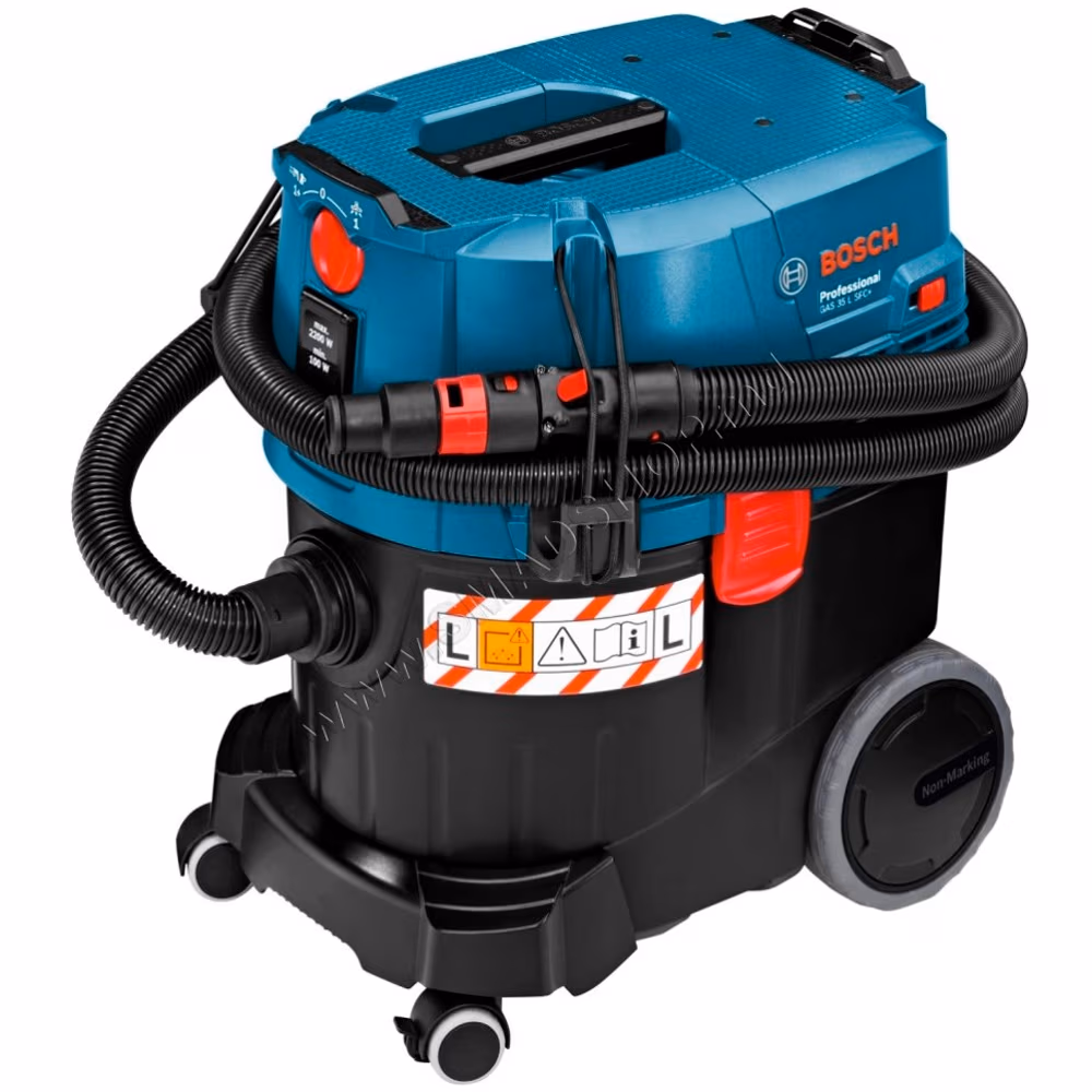 Aspirator constructii Bosch GAS 35 L SFC, 06019C3000, 1380 W, Albastru 