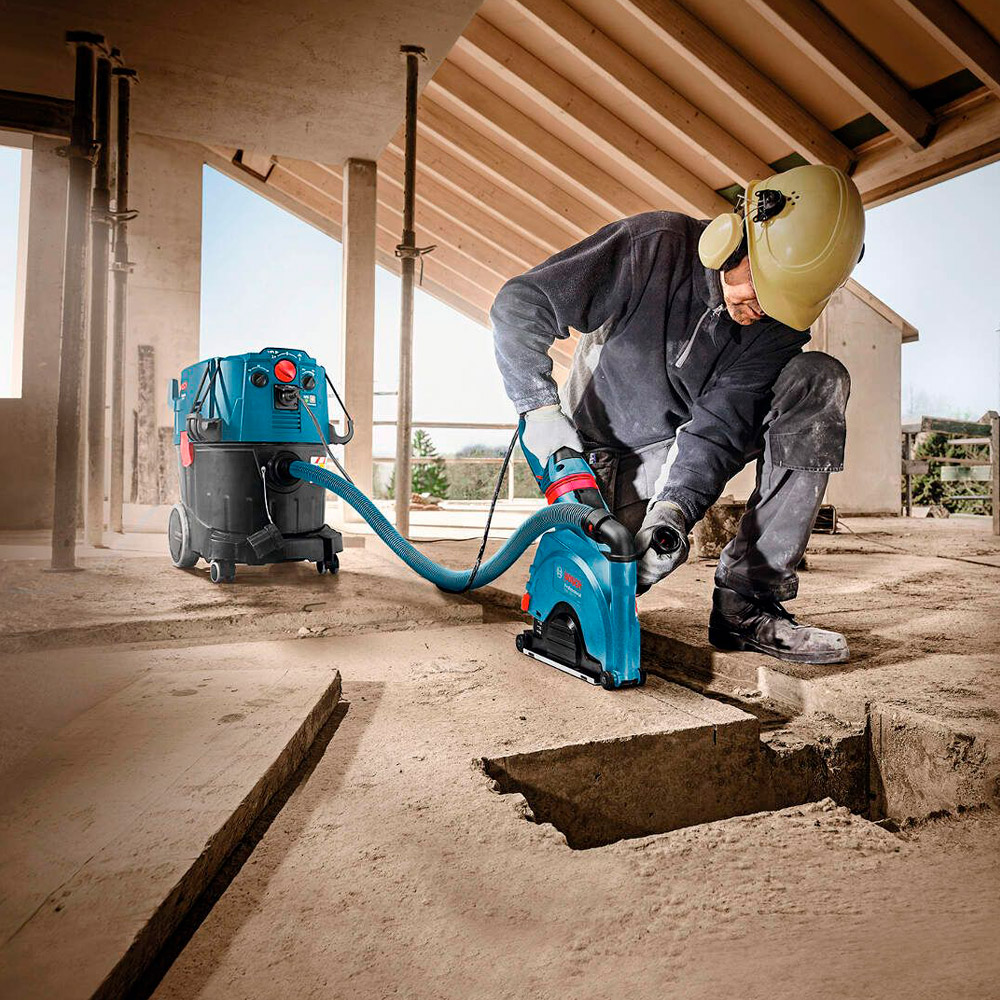 Пылесос строительный Bosch GAS 55 M AFC, 06019C3300, 1200 Вт, синий/голубой photo 3