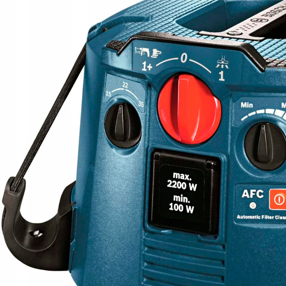 Пылесос строительный Bosch GAS 55 M AFC, 06019C3300, 1200 Вт, синий/голубой photo 5