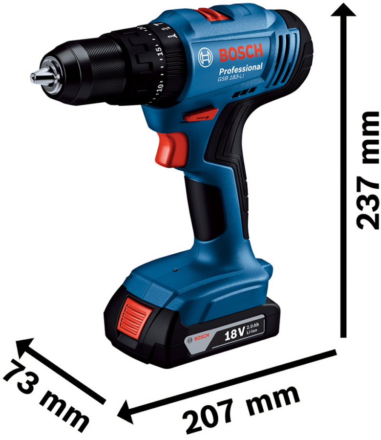 Аккумуляторная дрель-шуруповерт Bosch GSB 183 LI, 06019K9100 photo 6