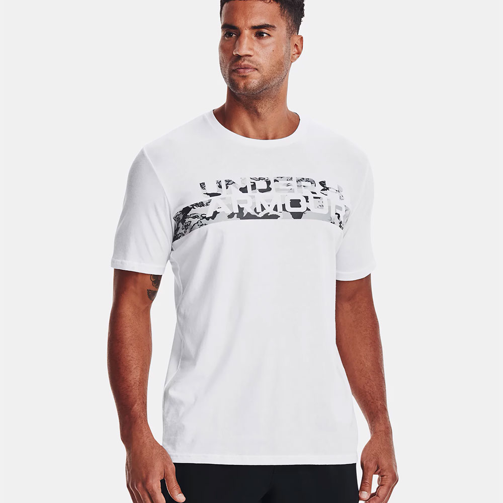 Tricou bărbătesc Under Armour UA CAMO CHEST STRIPE SS LG Alb photo 2
