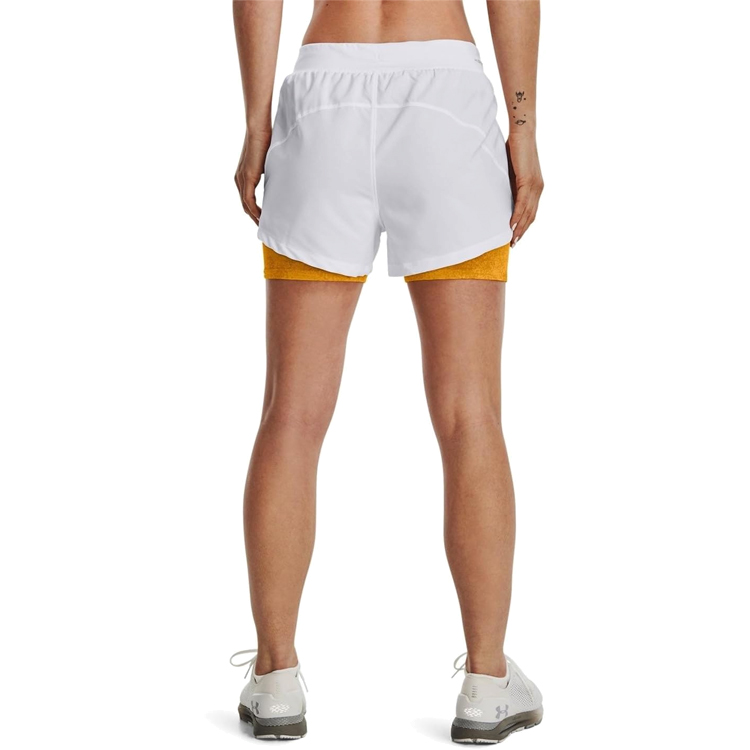 Sorti Under Armour UA ISO-CHILL RUN 2N1 SHORT / Femei / L / Alb-galben photo 5