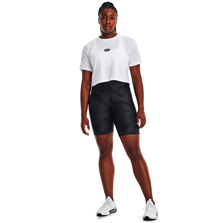 Tricou Under Armour UA W BRANDED LOGO CROP SS / Femei / M / Alb photo 4