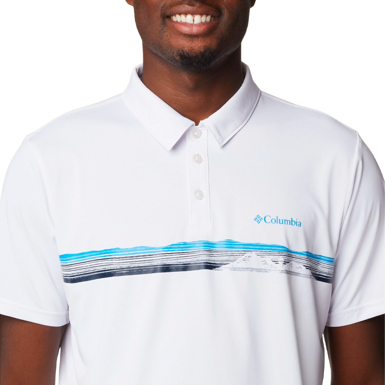 Мужские Поло Columbia Hike Novelty Polo S Белый photo 4