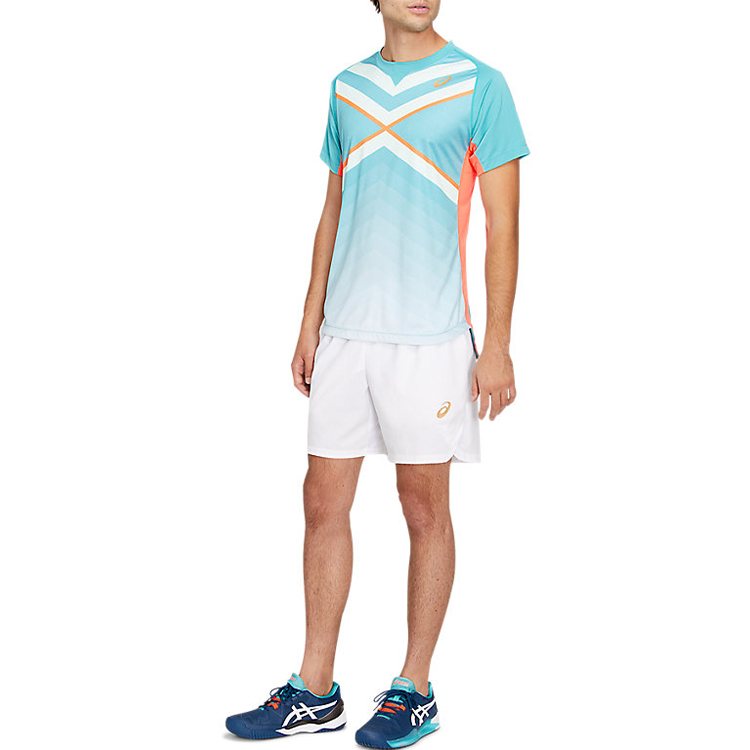 Tricou bărbătesc Asics TENNIS M GPX TEE TECHNO CYAN L Albastru photo 4