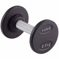 Гантель 2.5 кг YORK Pro-Style Rubber Dumbbell
