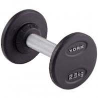 Гантель 2.5 кг YORK Pro-Style Rubber Dumbbell thumbnav 1