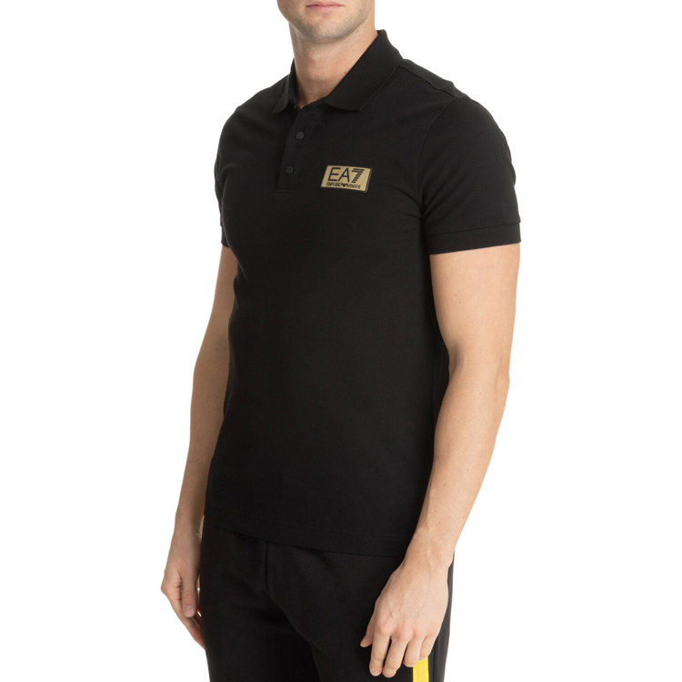  Polo pt bărbați EA7 EMPORIO ARMANI POLO SHIRT S Negru  photo 3