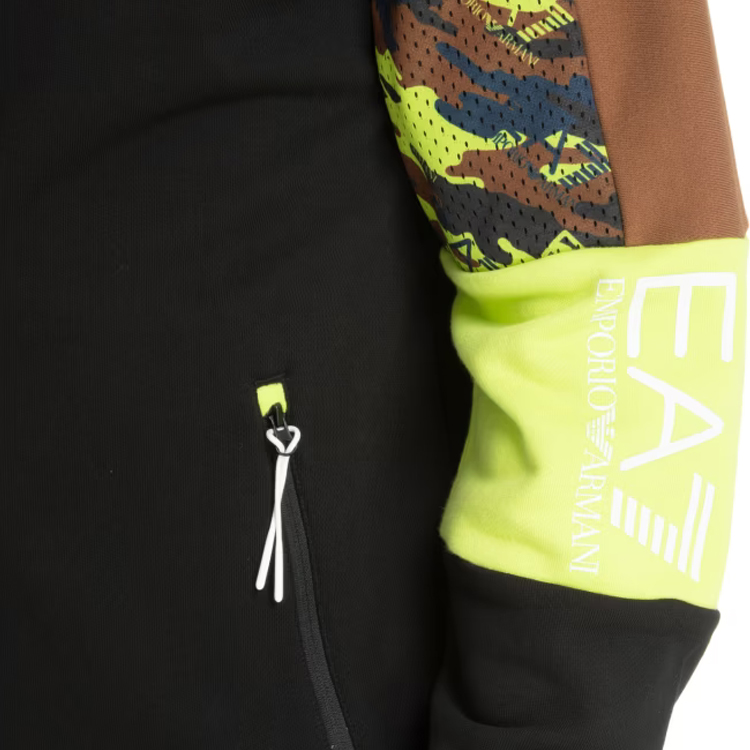 Hanorac pt bărbați EA7 EMPORIO ARMANI FELPA XL Negru photo 3
