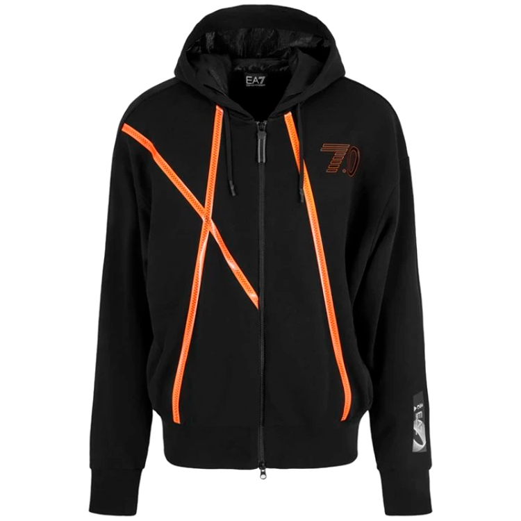 Hanorac pt bărbați EA7 EMPORIO ARMANI FELPA S Negru photo 4