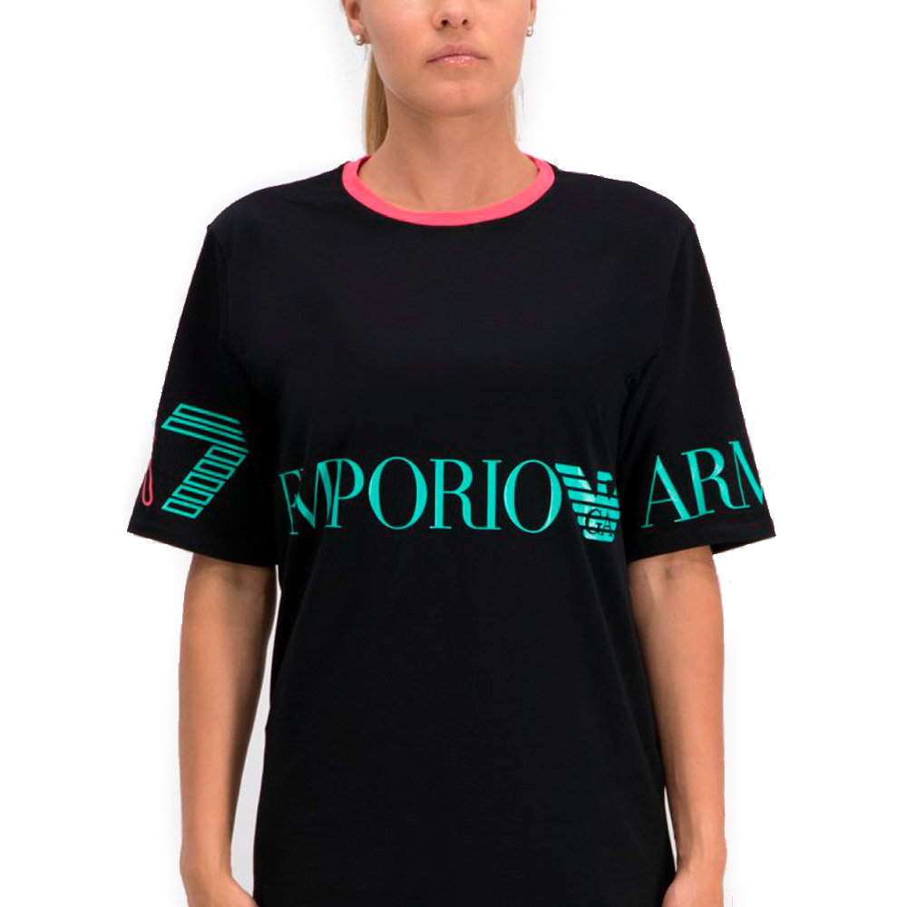 EA7 EMPORIO ARMANI JERSEY DRESS L Negru Femei photo 3