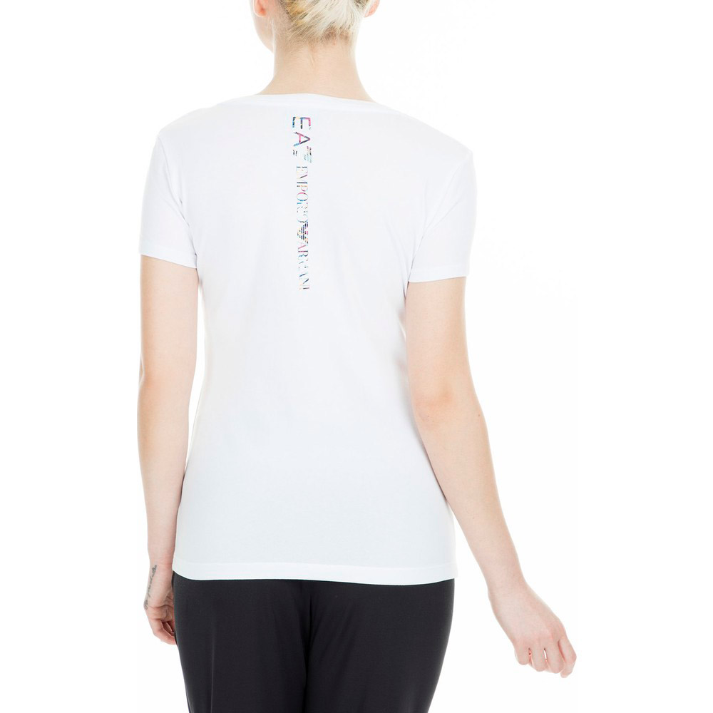 EA7 EMPORIO ARMANI JERSEY T-SHIRT L Alb Femei photo 4
