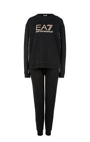 EA7 EMPORIO ARMANI JERSEY TRACKSUIT L Negru Femei photo 4