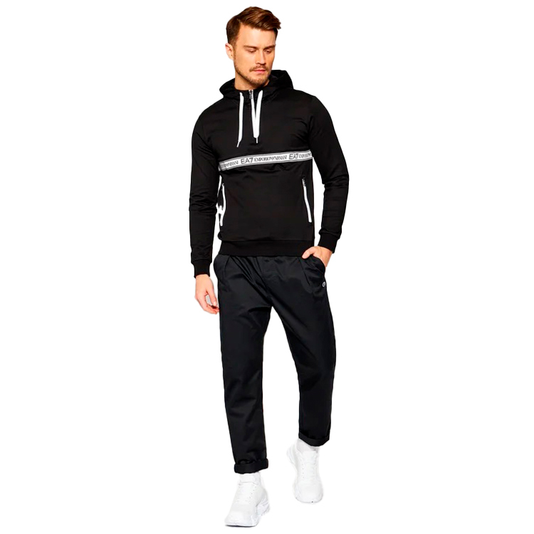 Hanorac pt bărbați EA7 EMPORIO ARMANI SWEATSHIRT EA7 S Negru photo 4