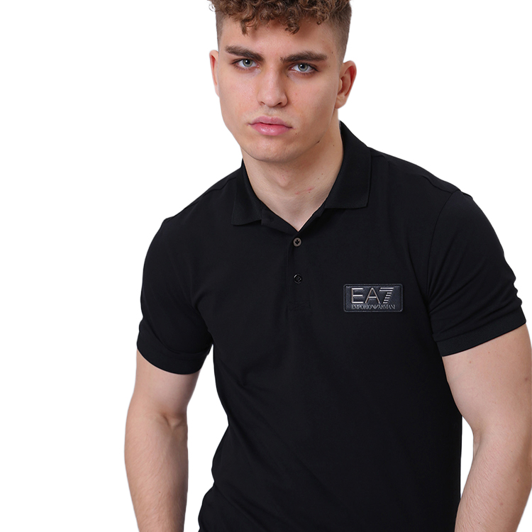  Polo pt bărbați EA7 EMPORIO ARMANI POLO SHIRT S Negru  photo 2