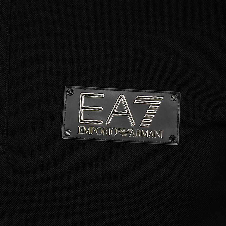  Polo pt bărbați EA7 EMPORIO ARMANI POLO SHIRT S Negru  photo 3