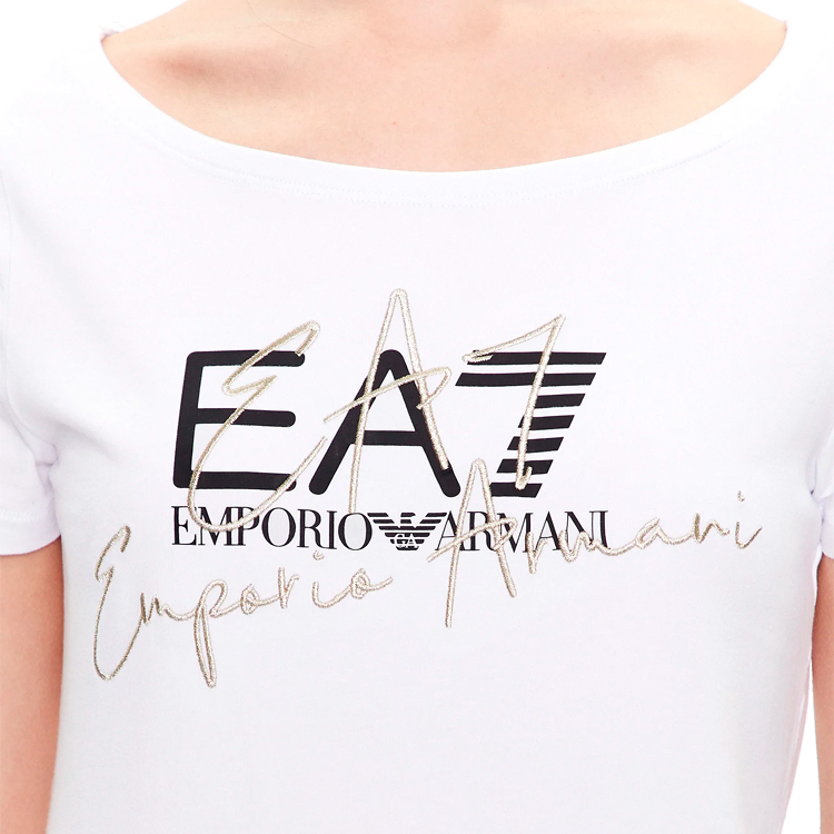 Tricou EA7 EMPORIO ARMANI T-SHIRT XS Alb Femei photo 3