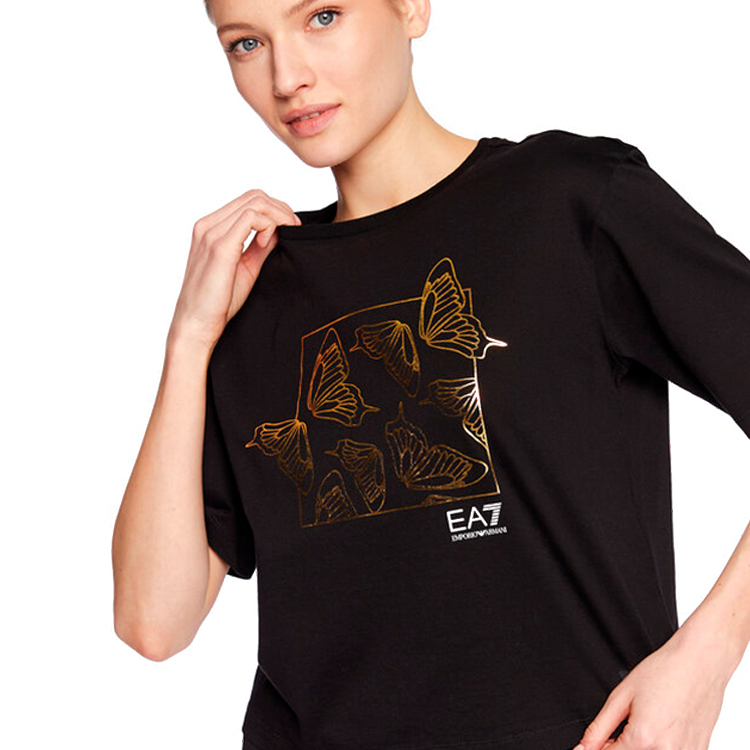 Tricou EA7 EMPORIO ARMANI T-SHIRT XS Negru Femei photo 3