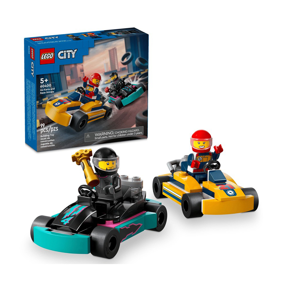 Constructor Lego City Go-Karts and Race Drivers 60400 de la 5+ ani photo 3