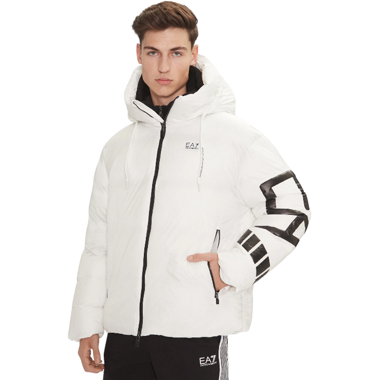 Geacă pt Barbati EA7 EMPORIO ARMANI PADDED JACKET WITH HOOD XS Alb photo 2