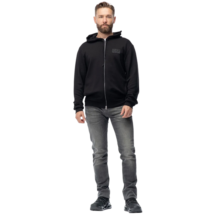 Hanorac pt bărbați EA7 EMPORIO ARMANI TRAIN LUX M HOODIE FZ M Negru photo 2
